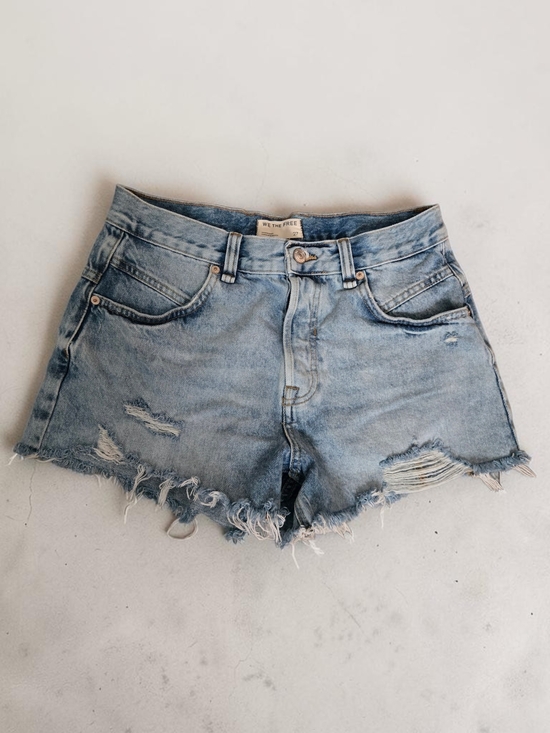 We The Free Pants - We The Free Light Blue Distressed Denim Shorts